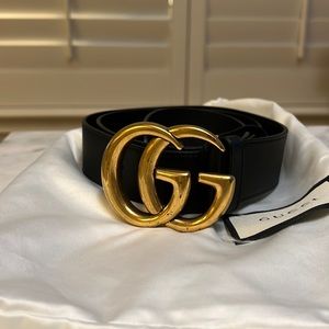 Gucci Marmont black leather belt